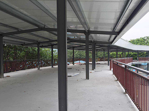 广州水上乐园钢结构雨棚设计